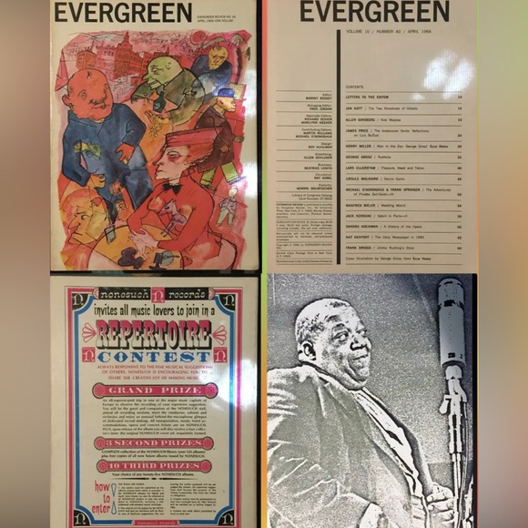 EVERGREEN REVIEW #40 - April 1966 - JACK KEROUAC, ALLEN GINSBERG, JIMMY RUSHING - Picture 2 of 3
